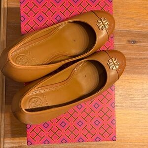 Tory Burch Brown Closed Toe Wedge